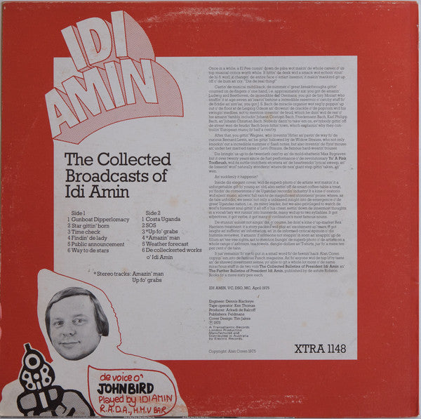 John Bird (2) : The Collected Broadcasts Of Idi Amin (LP, Mono)