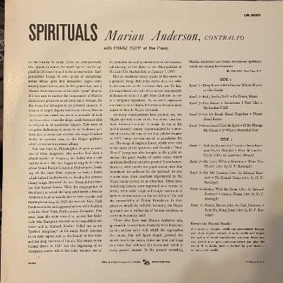 Marian Anderson With Franz Rupp : Spirituals (LP, Mono, RE)