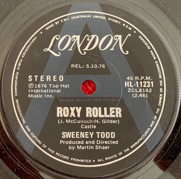 Sweeney Todd : Roxy Roller (7", Single, Promo)