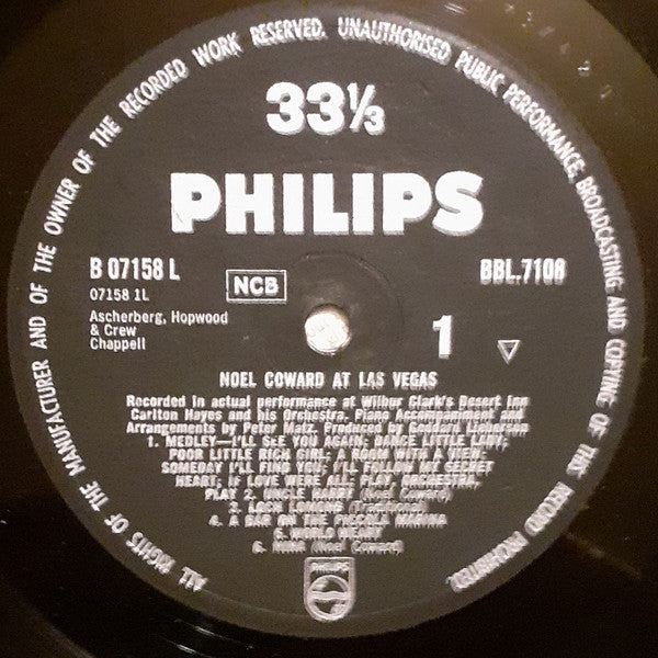 Noël Coward : Noel Coward At Las Vegas (LP, Album)