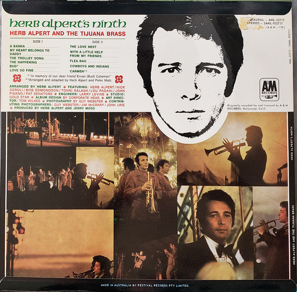 Herb Alpert And The Tijuana Brass* : Herb Alpert's Ninth (LP, Album, RE)