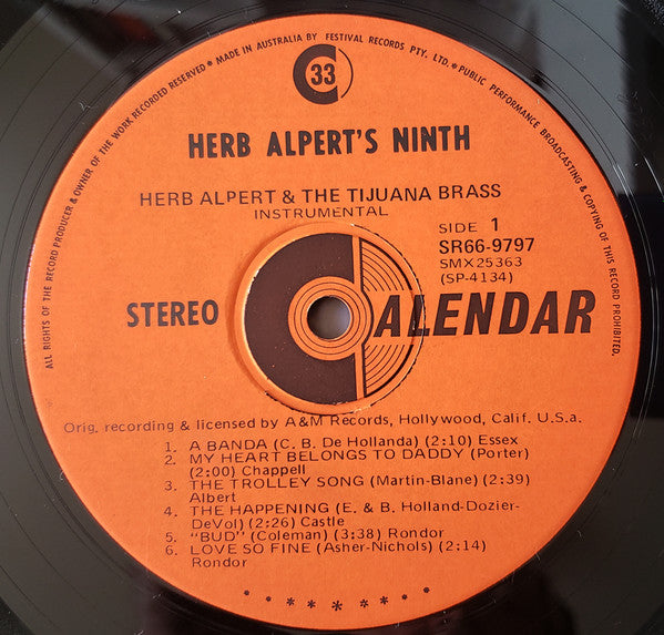 Herb Alpert And The Tijuana Brass* : Herb Alpert's Ninth (LP, Album, RE)