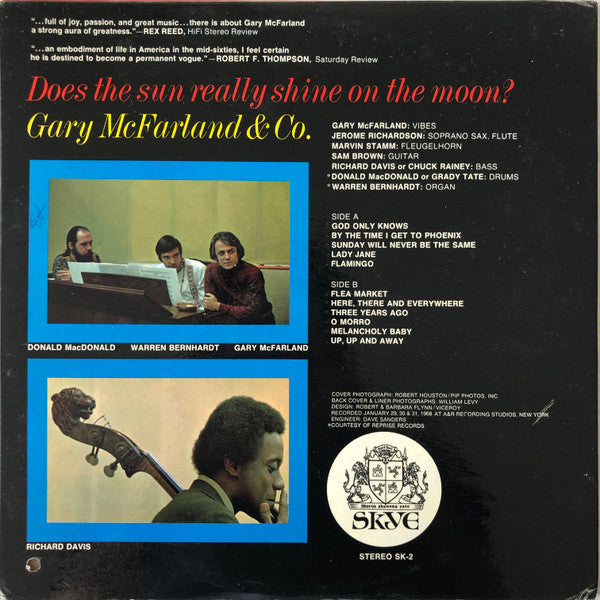 Gary McFarland & Co. : Does The Sun Really Shine On The Moon? (LP, Album, Mon)