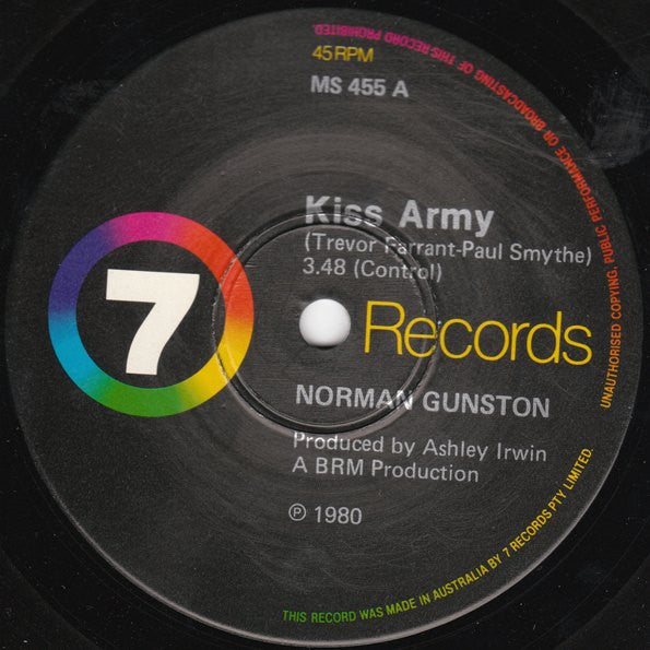 Norman Gunston : Kiss Army (7")