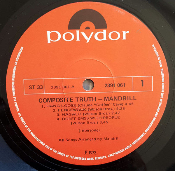Mandrill : Composite Truth (LP, Album, Gat)