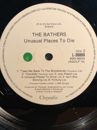 The Bathers : Unusual Places To Die (LP, Album)