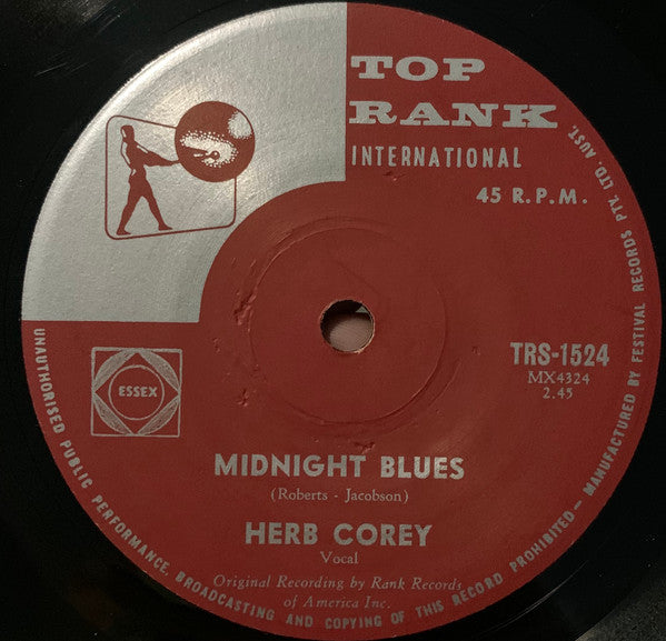 Herb Corey : Midnight Blues / This Could Be The Night (7")