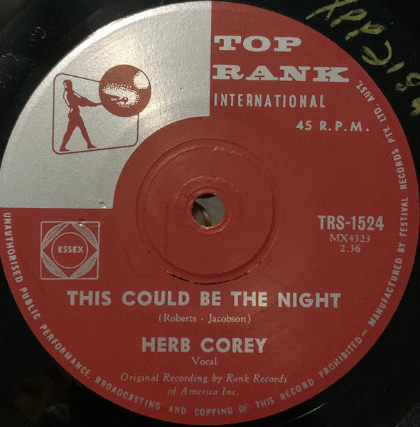 Herb Corey : Midnight Blues / This Could Be The Night (7")