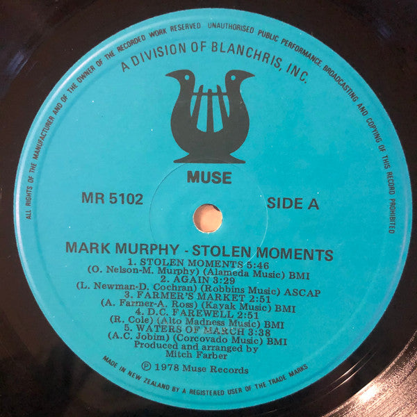 Mark Murphy : Stolen Moments (LP, Album)