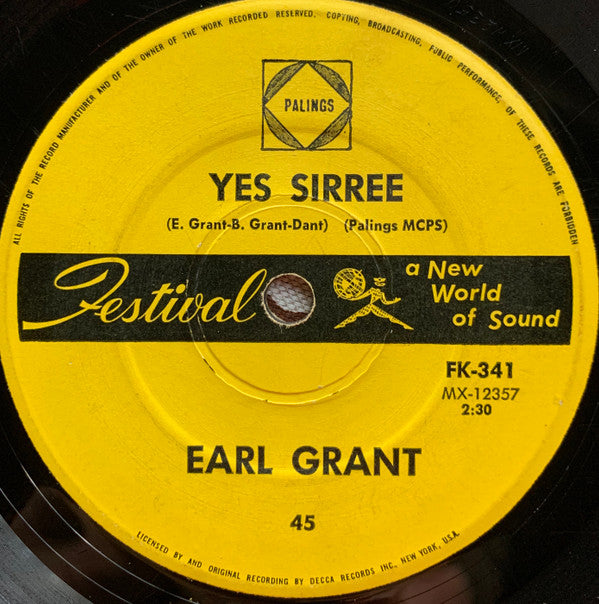 Earl Grant : Yes Sirree / Steve&#39;s Theme (7&quot;, Single)