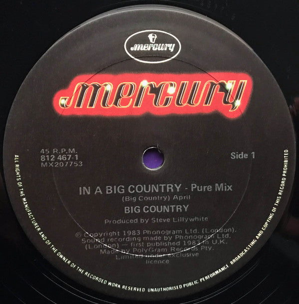 Big Country : In A Big Country (12", Ltd)