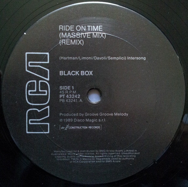 Black Box : Ride On Time (Remix) (12")