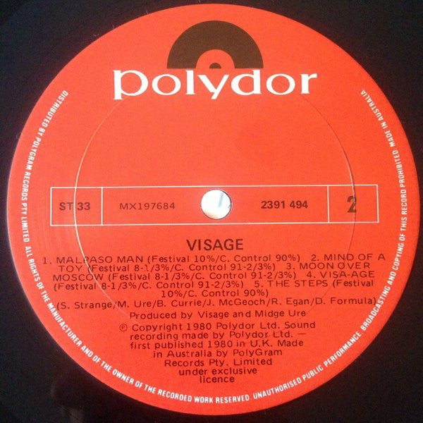 Visage : Visage (LP, Album)