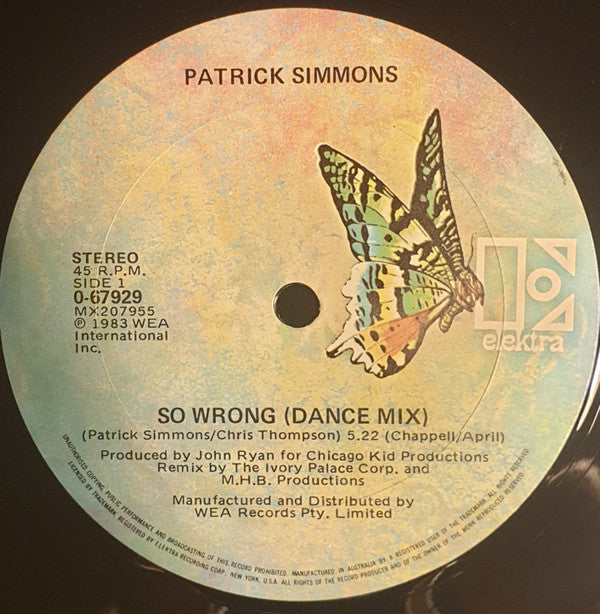 Patrick Simmons : So Wrong (12", Single)