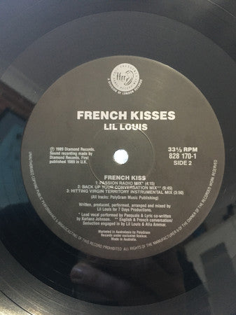 Lil' Louis : French Kisses (12", Single)