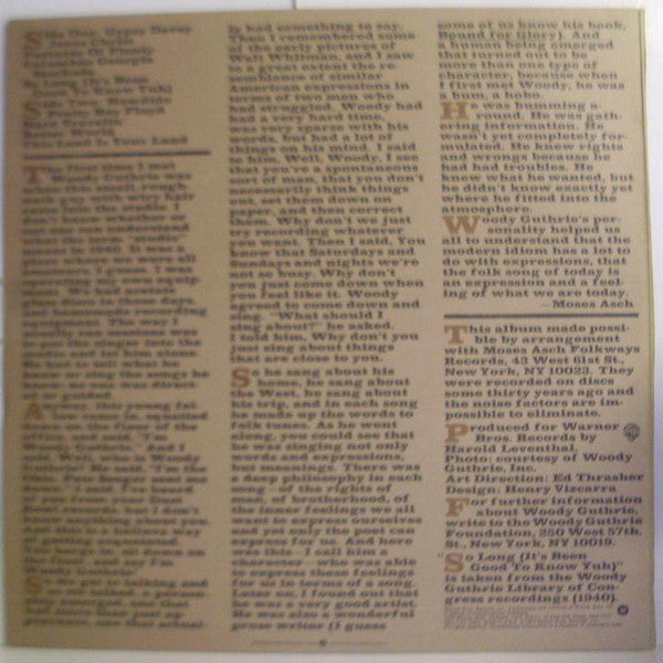 Woody Guthrie : Original Recordings Made By Woody Guthrie 1940-1946 (LP)