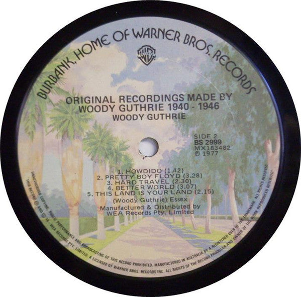 Woody Guthrie : Original Recordings Made By Woody Guthrie 1940-1946 (LP)