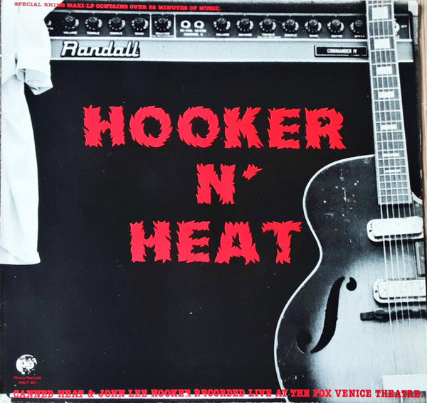 Hooker* N’ Heat* : Canned Heat &amp; John Lee Hooker Recorded Live At The Fox Venice Theatre (LP, Album, RP)