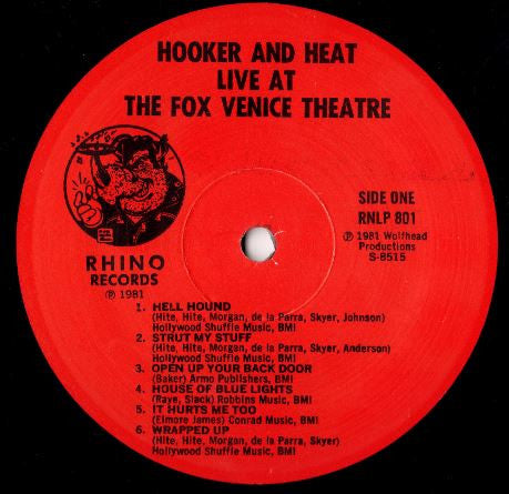 Hooker* N’ Heat* : Canned Heat & John Lee Hooker Recorded Live At The Fox Venice Theatre (LP, Album, RP)