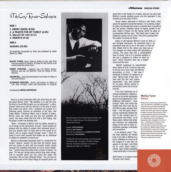 McCoy Tyner : Sahara (LP, Album, Club, RE, RM, 180)