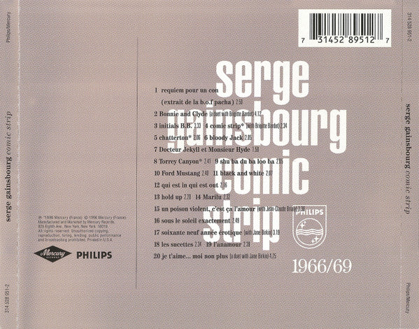 Serge Gainsbourg : Comic Strip (CD, Comp)
