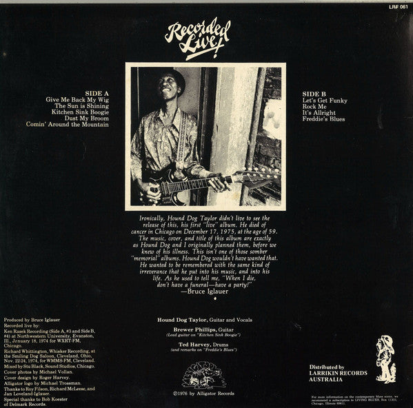 Hound Dog Taylor & The House Rockers : Beware Of The Dog! (LP, Album)