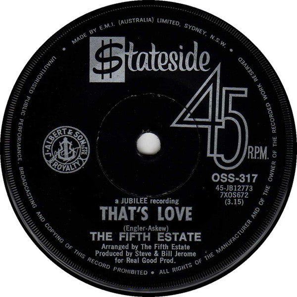 The Fifth Estate : Do Drop Inn (7", Single, Promo)