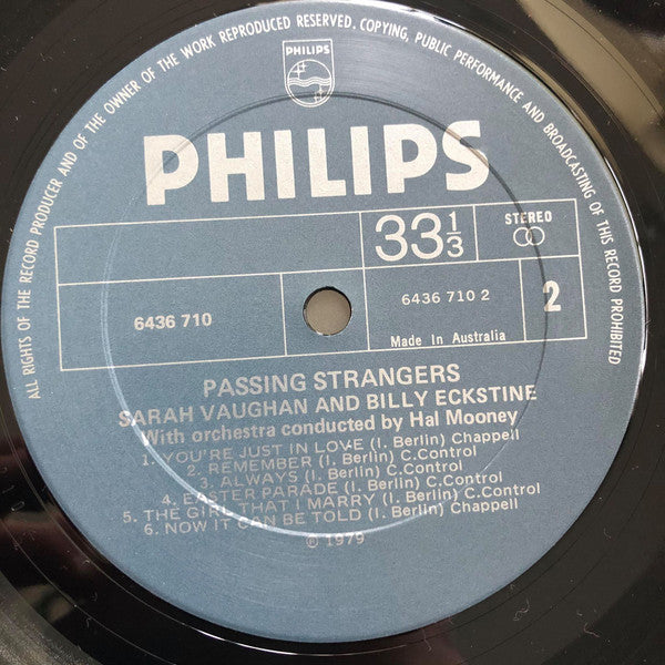 Sarah Vaughan, Billy Eckstine : Passing Strangers (LP)