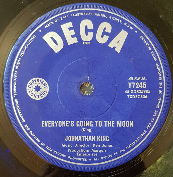 Jonathan King : Everyone's Gone To The Moon (7", Single)
