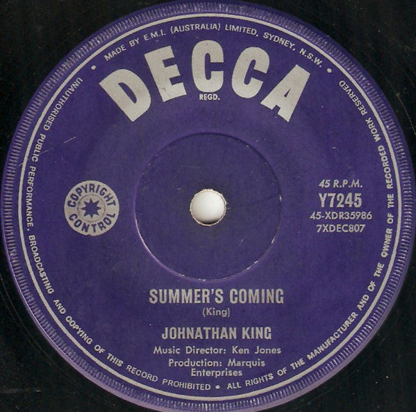 Jonathan King : Everyone's Gone To The Moon (7", Single)