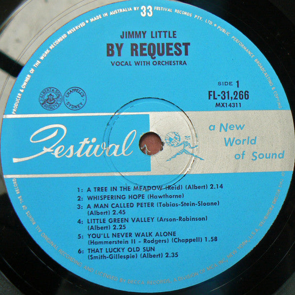 Jimmy Little : By Request (LP, Album, Mono)