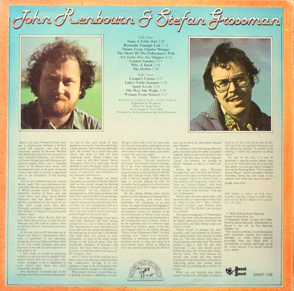 John Renbourn & Stefan Grossman : Stefan Grossman & John Renbourn (LP, Album)
