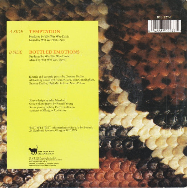 Wet Wet Wet : Temptation (7", Single)