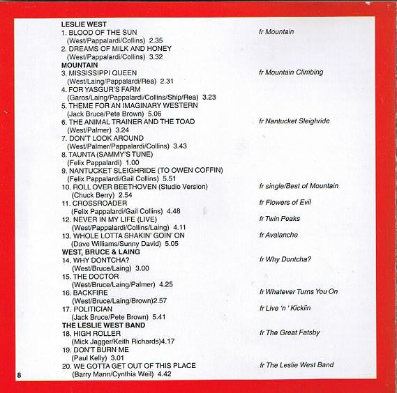 Leslie West : Blood Of The Sun 1969-75 (CD, Comp)