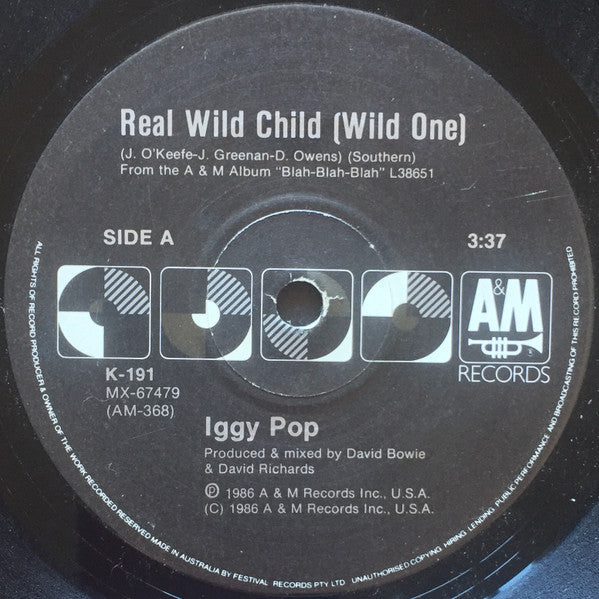 Iggy Pop : Real Wild Child (Wild One) (7", Single)