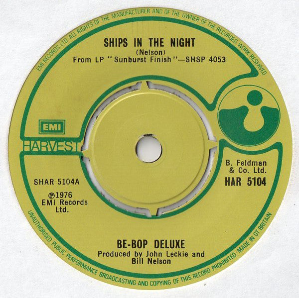 Be Bop Deluxe : Ships In The Night (7&quot;, Single)