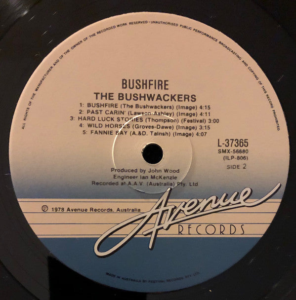 The Bushwackers : Bushfire (LP, Album, RE, Gat)