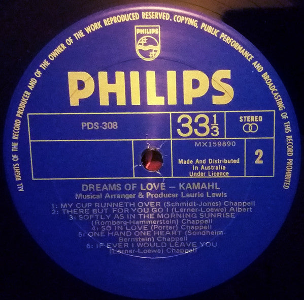 Kamahl : Dreams of Love (LP, Album, RP, Blu)