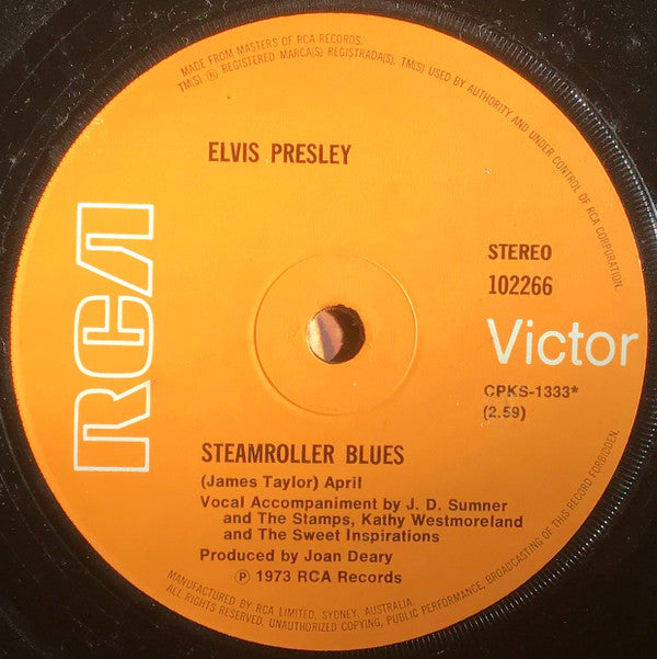 Elvis Presley : Steamroller Blues (7")