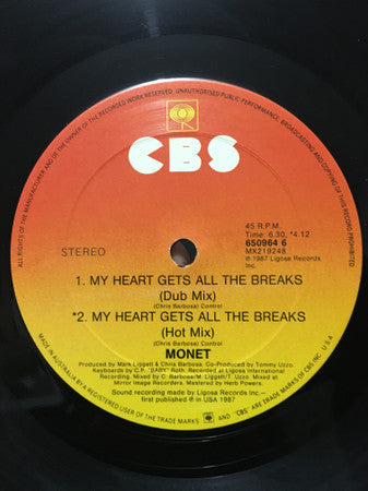 Monet : My Heart Gets All The Breaks (12", Single)