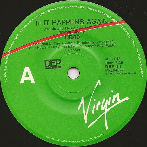 UB40 : If It Happens Again (7&quot;, Single)