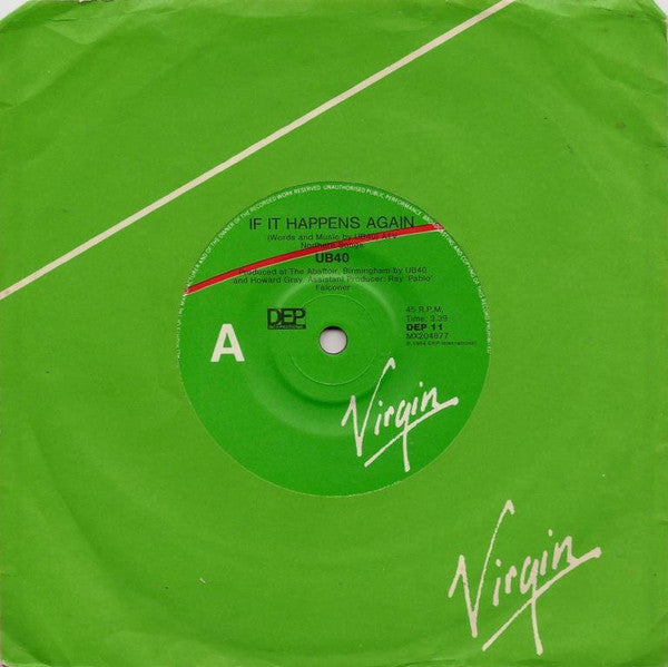 UB40 : If It Happens Again (7", Single)