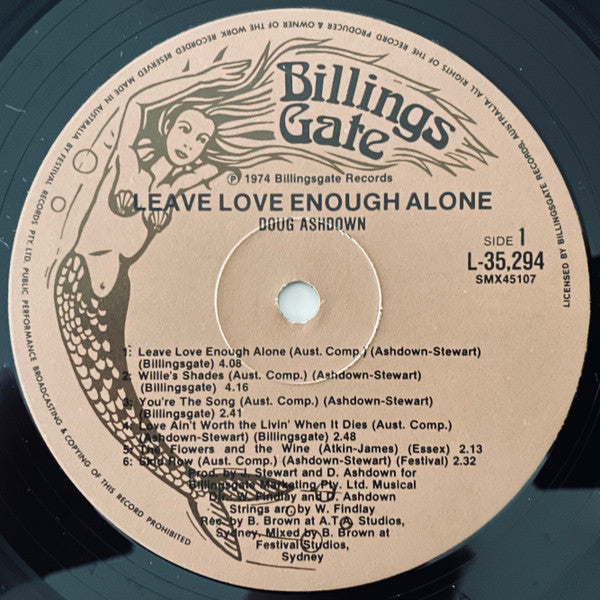 Doug Ashdown : Winter In America (Leave Love Enough Alone) (LP, Album, RE)