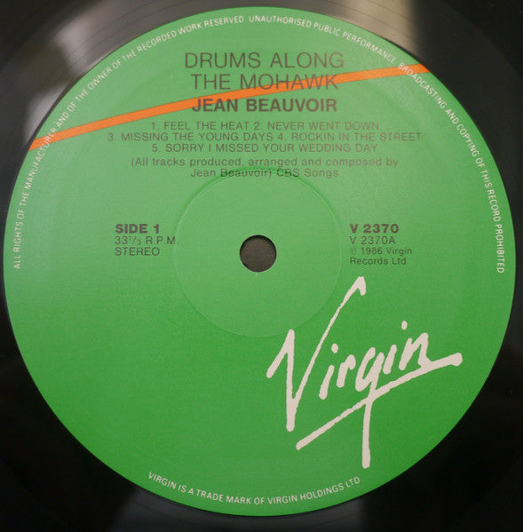 Jean Beauvoir : Drums Along The Mohawk (LP)