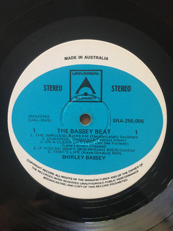 Shirley Bassey : The Bassey Beat (LP, Comp)