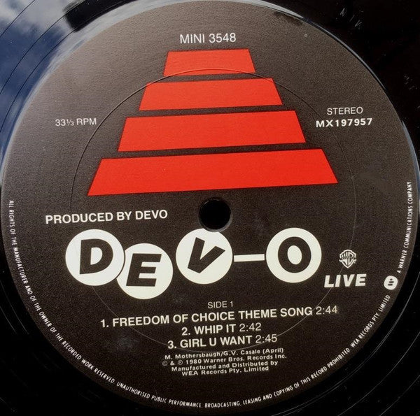 Devo : Dev-O Live (12", EP)