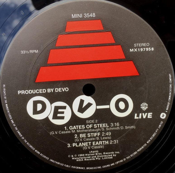 Devo : Dev-O Live (12", EP)