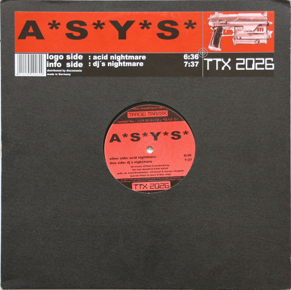 A*S*Y*S : Acid Nightmare / DJ&#39;s Nightmare (12&quot;)