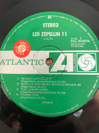 Led Zeppelin : Led Zeppelin II (LP, Album, M/Print, Gat)