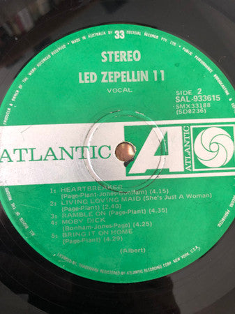 Led Zeppelin : Led Zeppelin II (LP, Album, M/Print, Gat)